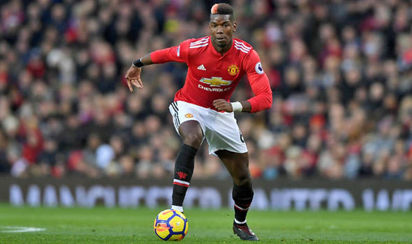 Pogba dribbling the ball